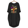 Black Pride Educated By Any Means Necessary  Black History Month Batwing Pocket Dress Black And Proud 365