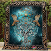 Gift For Viking Lover Viking Blanket Viking Compass Yggdrasil Tattoo Quilt Blanket HG