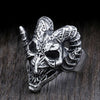Skull Horn Punk Biker Ring