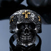 Vintage Retro Punk Cross Skull Ring
