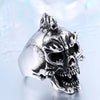 Spiky Ghost Skull Stainless Steel Ring