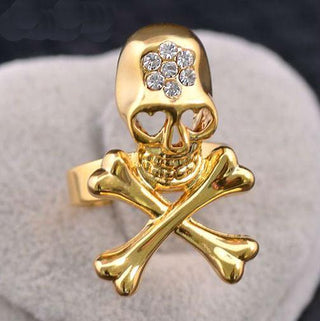Charming Pirate Skull Adjustable Ring