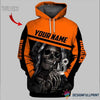 Skull Gift Skull Personalized Orange Riggers Hoodie HG