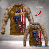 Us Flag Brown Personalized Riggers Hoodie HG