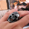 Exaggerated Vintage Skull Stainless Steel Ring