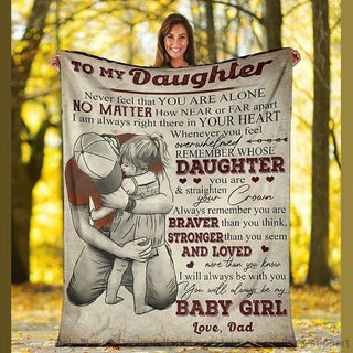 Gift For Dad Dad To Daughter Blanket To My Daughter Blanket Gift Sherpa Blanket HH