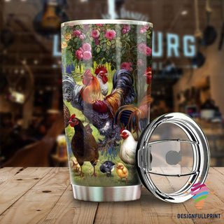 Chicken Farm Stainless Steel Tumbler NHD Gift For Farmer