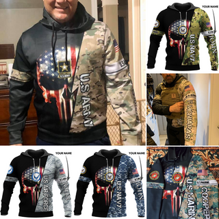 Skull Gift Gift For Army Personalized Armed Force Skull Unisex Size Hoodie Military Hoodie Winter Soldier Hoodie Military