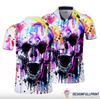Skull Gift The Color Melted Skull Polo Shirt NHD
