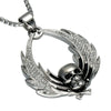 Punk Gothic Stainless Steel Crystal Wings Necklaces