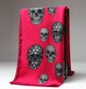 Square Cashmere Skull Scarf with Vibrant Colors - designfullprint