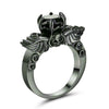 CZ Copper Crystal Skull Wings Rings