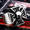 Heavy Metal Cross Skull Biker Ring