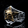 Punk Style Stainless Steel Skull Gentleman Ring
