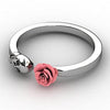 Fashion Female Inlaid Skull Rose Ring - designfullprint