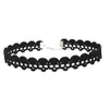 Black Velvet Skull Pattern Choker - designfullprint