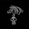 Vintage Skeleton Skull Pendant Stainless Steel Necklace