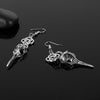 Viking Compass Rune Skull Earrings