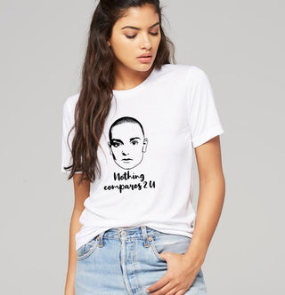 RIP In Loving Memory Portrait tshirt, Nothing Compare 2U female singer musician t shirt, retro vintage 80s 90s alt music Girl Power HG