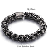 New Stainless Steel Skull Charm Link Chain Bracelets (4 colors)