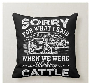 Farmer Cow Country Side  Pillow HG Gift For Farmer