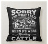 Farmer Cow Country Side  Pillow HG Gift For Farmer