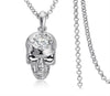 Crystal Long Skull Pendant Necklaces