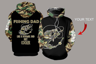 Fishing Gifts Gift For Dad Fishing Dad Bass Hoodie US Unisex Size Personalized Hoodie