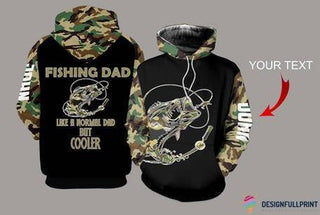 Fishing Gifts Gift For Dad Fishing Dad Like A Regular Dad But Cooler Personalized US Unisex Size Hoodie