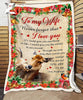 Fleece Blanket DEER To my Wife How special you are to me