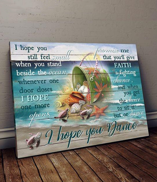 I Hope You Dance Beach Theme Inspiring Words Decoration Horizontal Wall Art Canvas PA