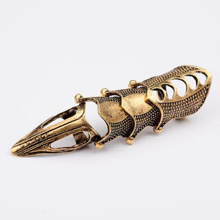 Skull Knuckle Armour Full Finger Gothic Ring ﻿