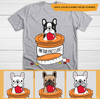 Antidepressant Peeking Color Bulldog Tshirt