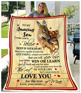 BLANKET DEER To my Son Love you for the rest of mine
