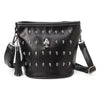 Skull Punk Goth Tassel Leather Crossbody Bag - designfullprint
