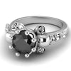 Black Crown Skull Ring - designfullprint