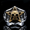 Punk Style Stainless Steel Skull Gentleman Ring