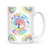 Tie Dye Gnome Hippie Soul Coffee Mug, 15oz Ceramic Coffee Cup Motivational Gifts Mug, Full Color Novelty Ceramic Coffee Mug