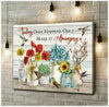 Make Today Amazing Wall Hummingbird And Flowers Angle Art Canvas HG