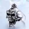 Spiky Ghost Skull Stainless Steel Ring