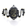 Steam Punk Black Photo Frame Skull Bracelet