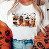 Thanksgiving 2023  Horror Movie Coffee Latte Shirt, Horror Characters Coffee Cup Shirt, Halloween Coffee Drink Shirt, Halloween Horror Coffee HG
