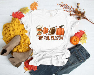 Tis The Season, Fall Coffee Shirt, Hot Coffee Shirt, Coffee Lovers Shirt, Fall Shirt, Pumpkin Latte Drink, Thanksgiving,Pumpkin Spice Shirt HG