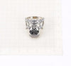 Crystal Fashion 925 Sterling Silver Skull Couple Ring