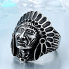 Stainless Steel Ethnic Skull Biker Rings