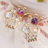 Beautiful Queen Crystal Skull Stud Earrings