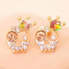 Beautiful Queen Crystal Skull Stud Earrings
