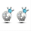 Beautiful Queen Crystal Skull Stud Earrings