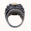 Gold Skull Wings Stainless Steel Ring