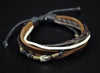 Skull Vintage Leather Hemp Bracelet